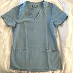 Figs Casma scrub top - XXS in dusty blue